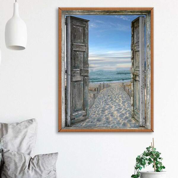 

Sea Print DIY Diamond Painting Without Frame, Multicolor