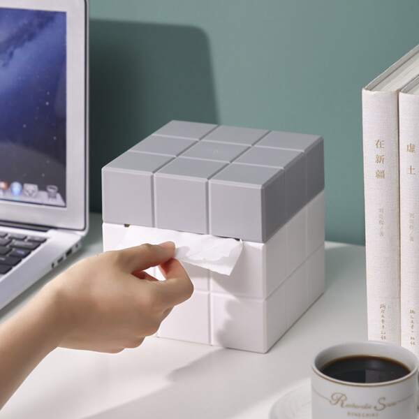 

1pc Random Color Tissue Box, Multicolor