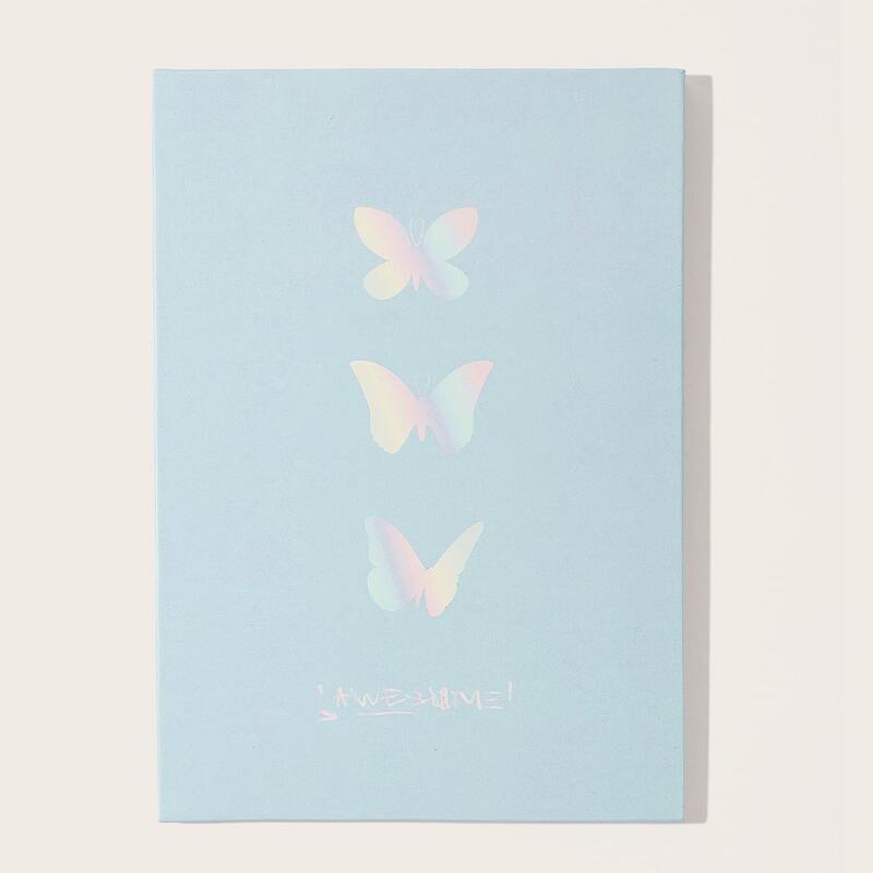 

1pc Butterfly Print Random Foldable Mirror, Multicolor