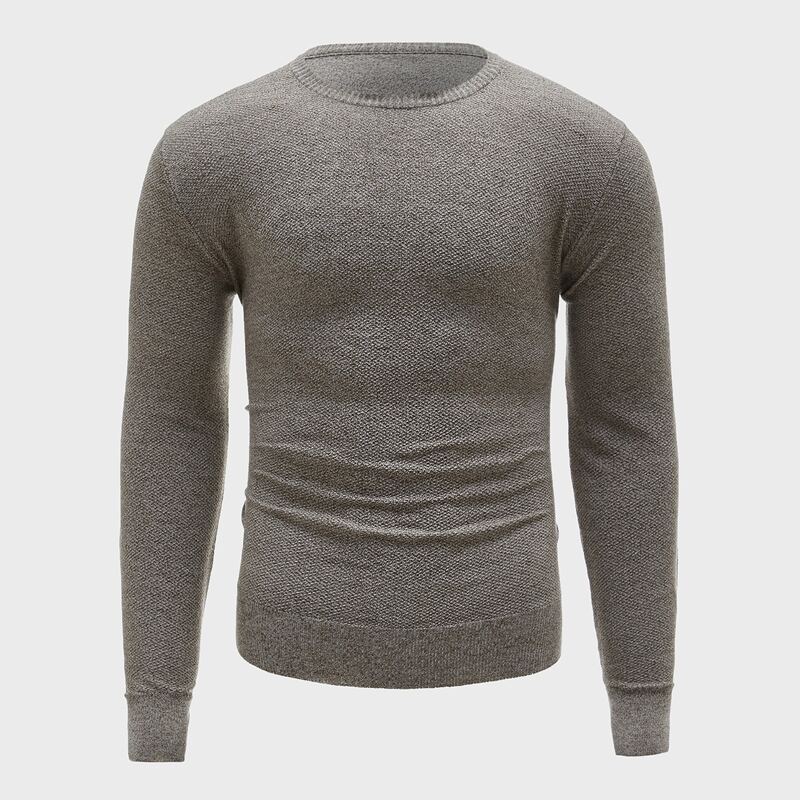 

Guys Solid Crew Neck Sweater, Khaki