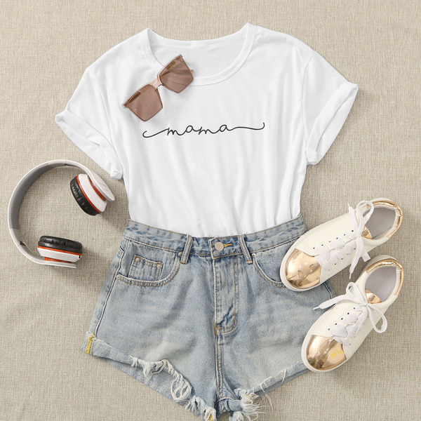 

Plus Letter Graphic Tee, White