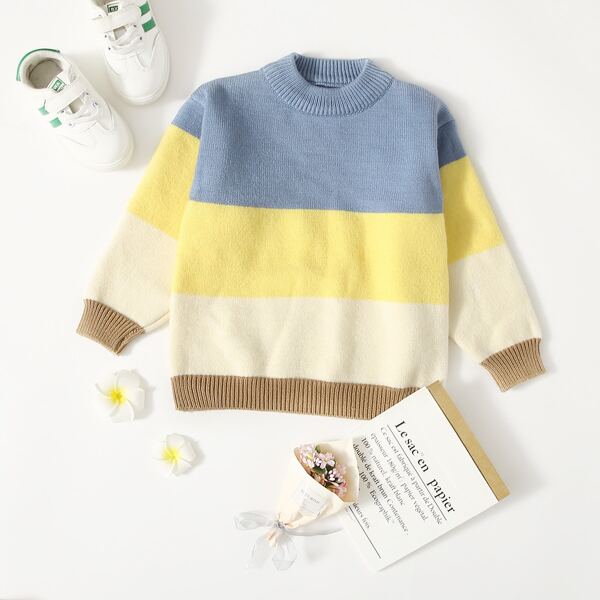 

Toddler Girls Cut And Sew Sweater, Multicolor