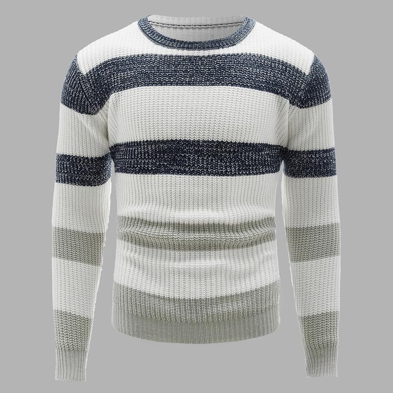 

Guys Contrast Panel Crew Neck Sweater, Multicolor