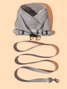 1入組狗狗背帶和1入組狗狗皮帶 - 灰色 - 查看 6