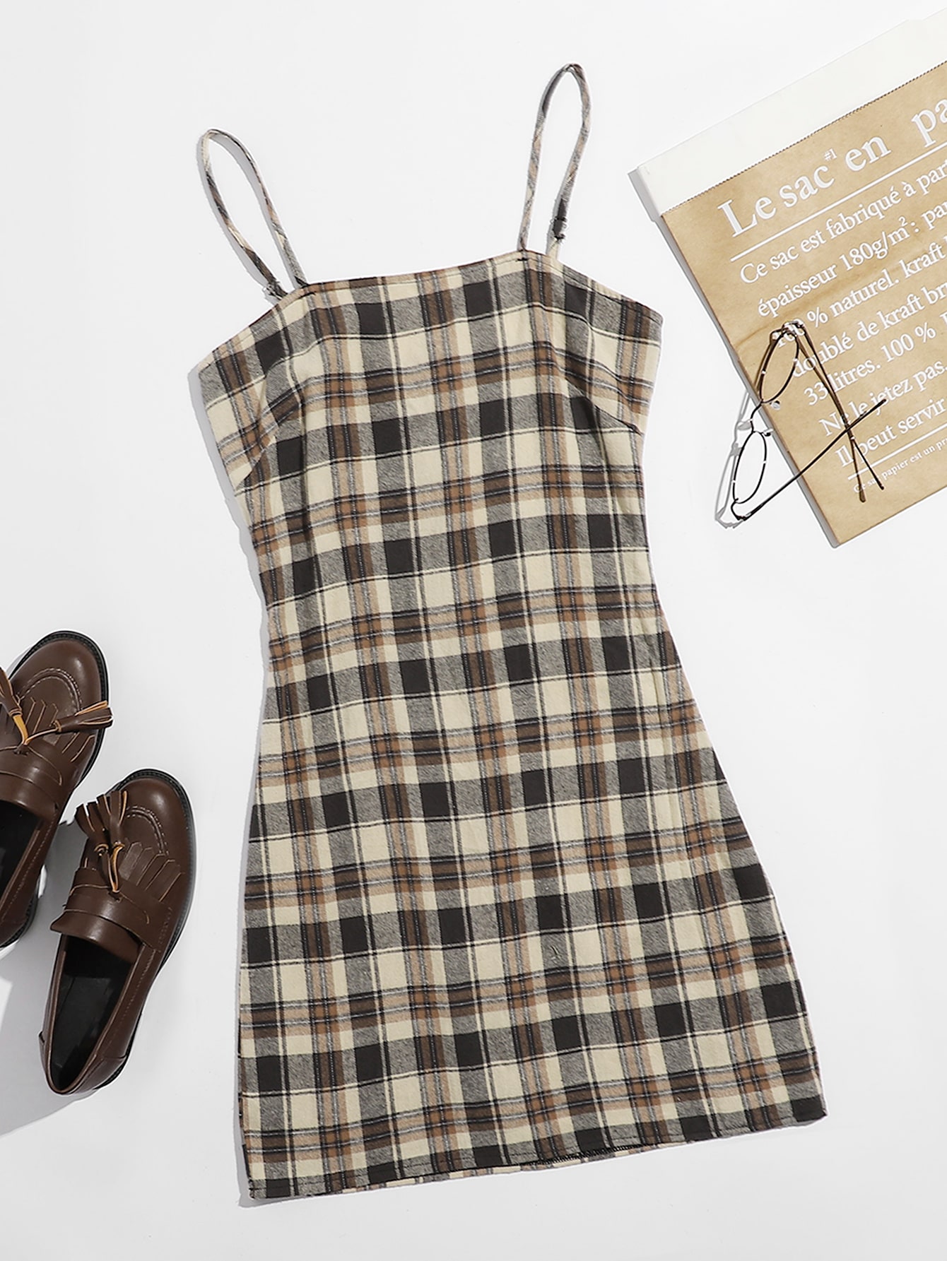 Our Plaid Cami Dress is such a vibe - ROMWE