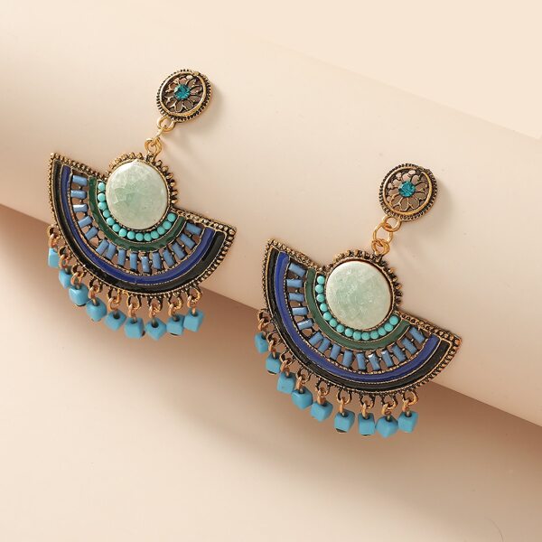 

Tassel Decor Drop Earrings, Multicolor