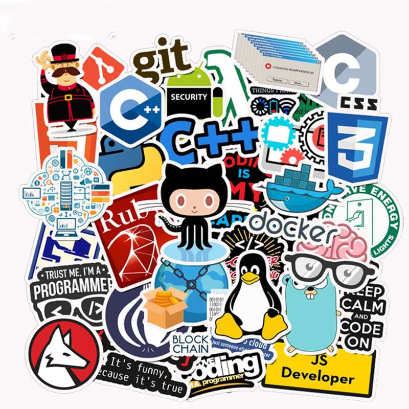 

50pcs Cartoon & Letter Graphic Sticker, Multicolor