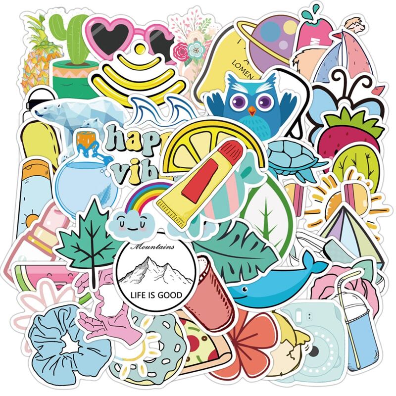 

51pcs Cartoon Sticker, Multicolor