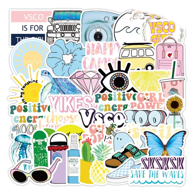 

50pcs Cartoon Sticker, Multicolor