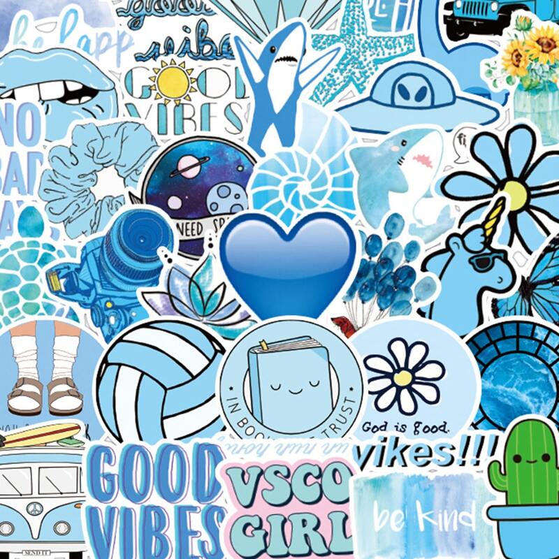 

50pcs Floral & Letter Graphic Sticker, Multicolor
