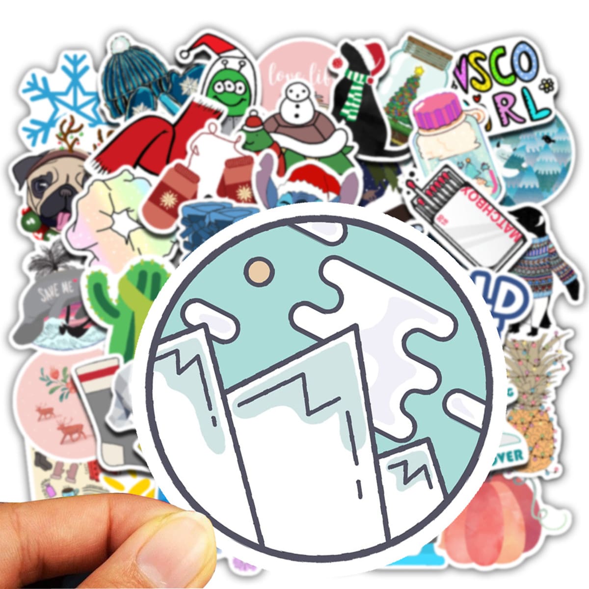 

50pcs Winter Series Sticker, Multicolor