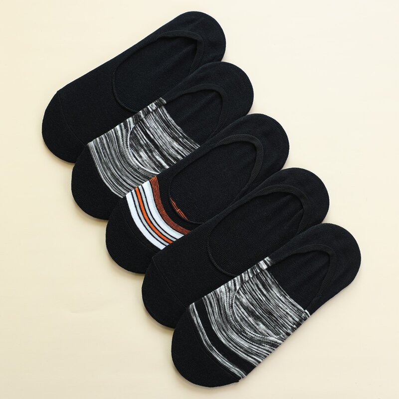 

5pairs Guys Striped Pattern Socks, Multicolor