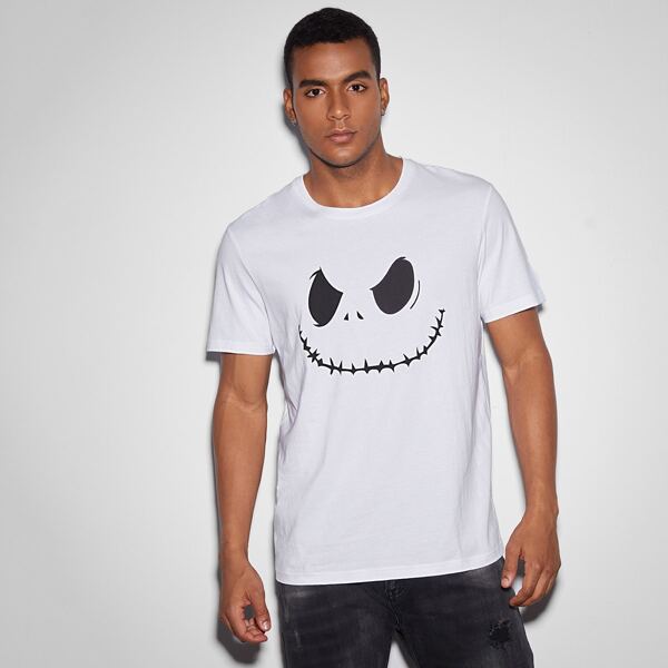 

Men Graphic Print Short Sleeve Tee, White