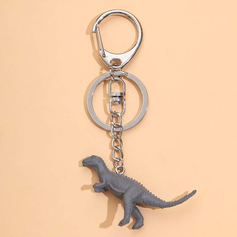 

Dinosaur Decor Keychain, Grey