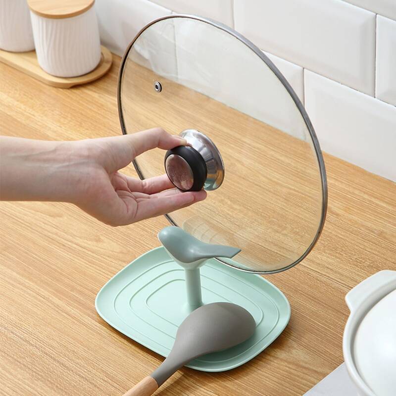 

1pc Multifunction Pot Lid Holder, Green