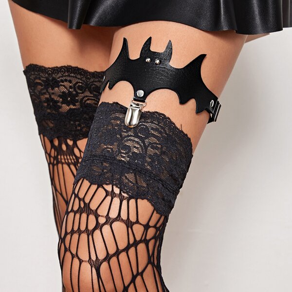 

Halloween Bat Garter Belt, Black