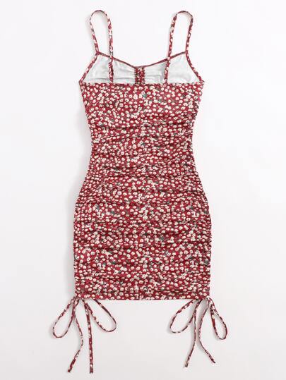 Robe fleurie avec cordon