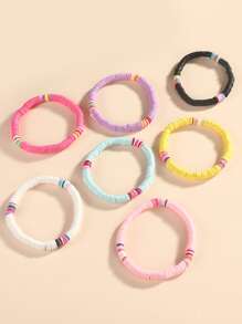 7pcs Colorful Beaded Bracelet - Multicolor - View 2