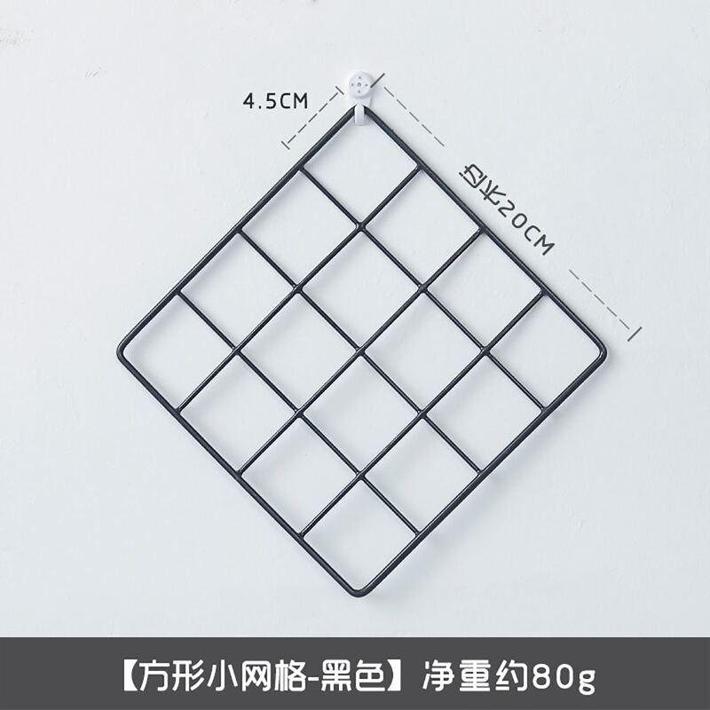 

1pc Wall Decorative Grid Rack, Black