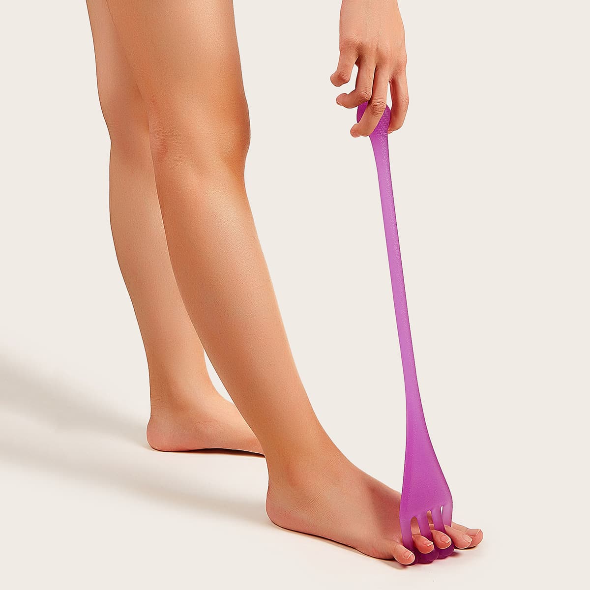 

1pc Frog Toe Design Elastic Pull Rope, Purple
