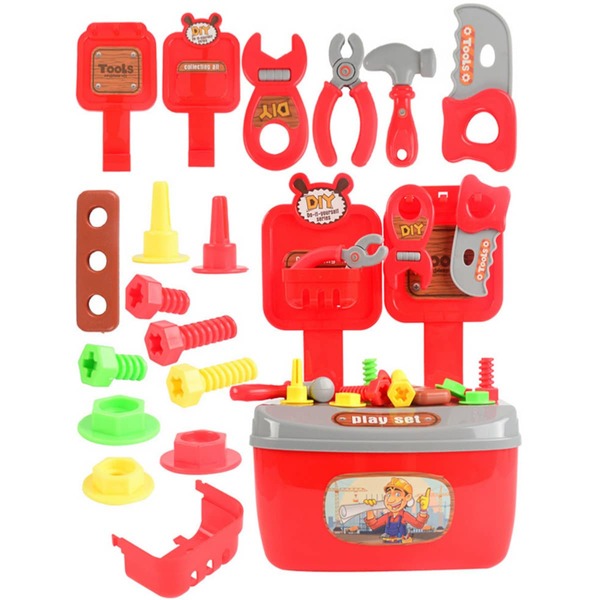 

22шт детская игрушка ящик для инструментов, Красный