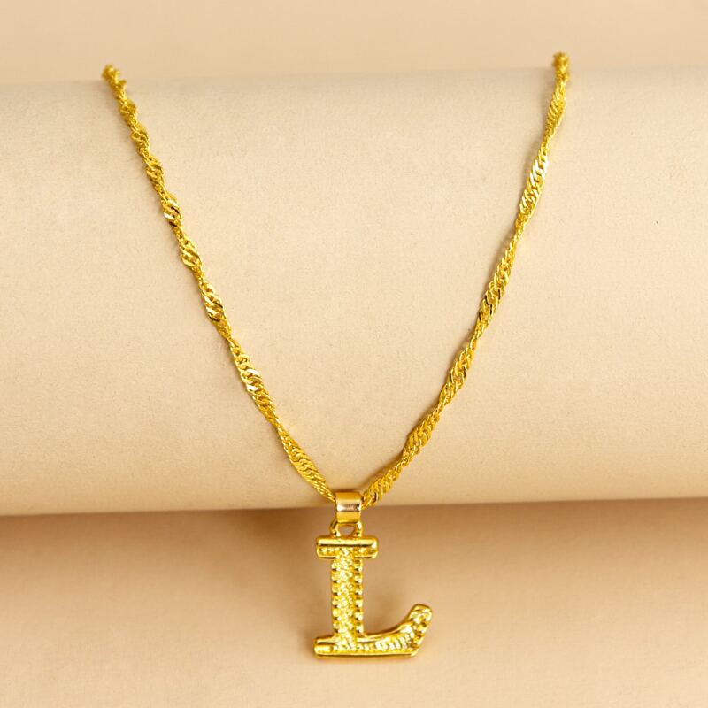

Letter Pendant Necklace, Gold