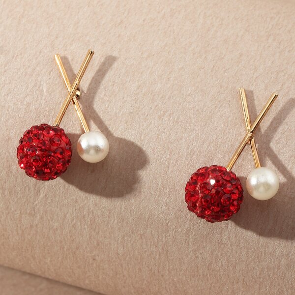 

Faux Pearl Decor Stud Earrings, Multicolor