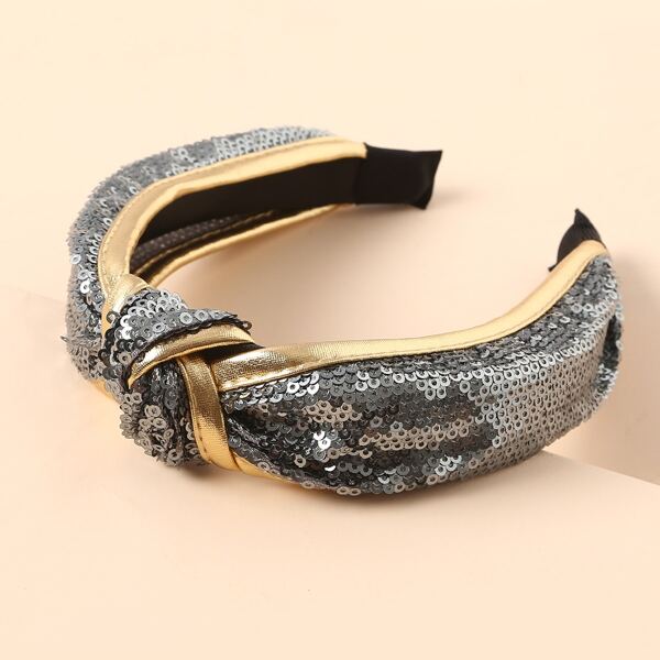 

Sequin Decor Hair Hoop, Grey