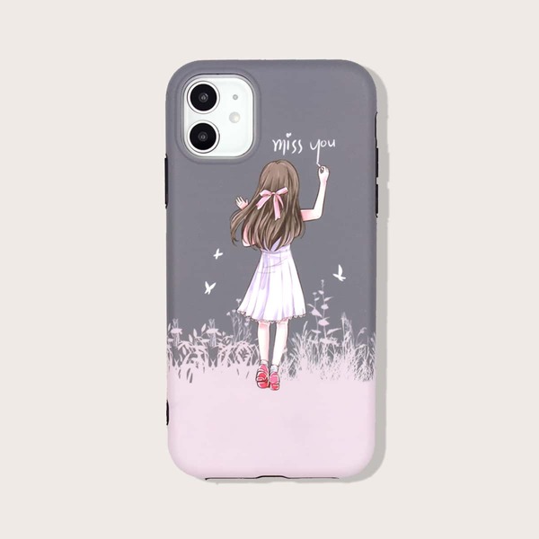 

Чехол для iPhone с принтом девушки 1шт, Многоцветный