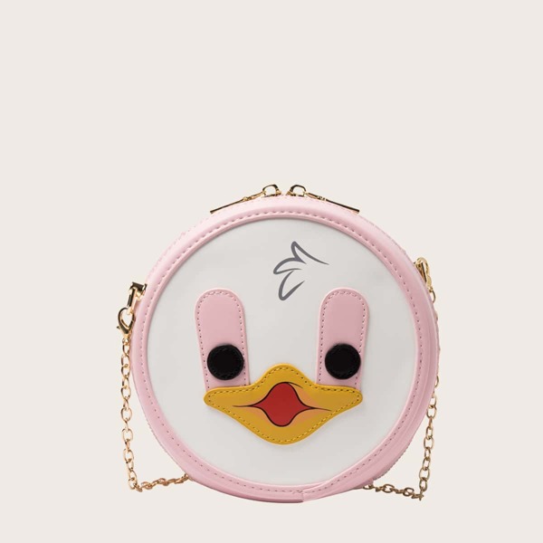 

Girls Cartoon Design Box Bag, Pink