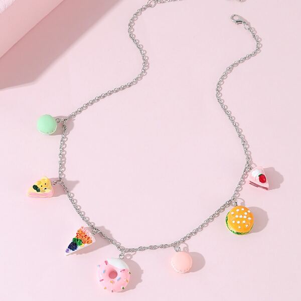 

Girls Donut Pendant Necklace, Multicolor