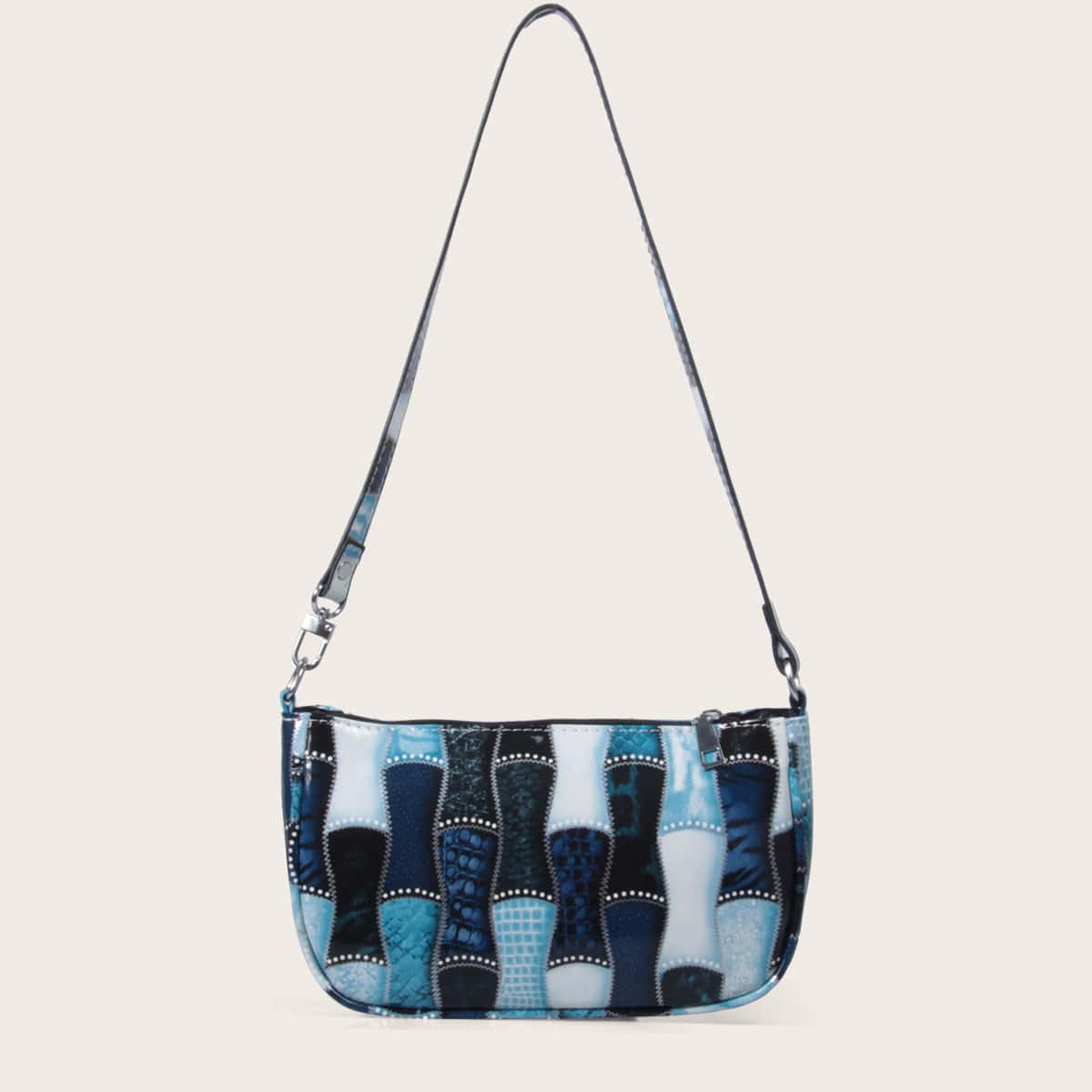 

Colorblock Baguette Bag, Multicolor