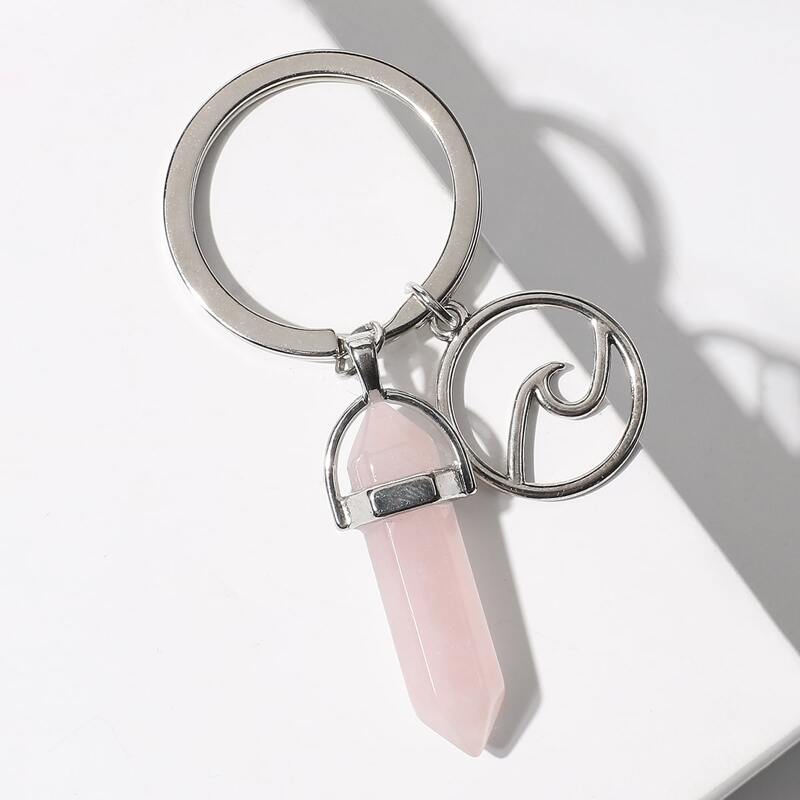 

Crystal Pendant Keychain, Pink