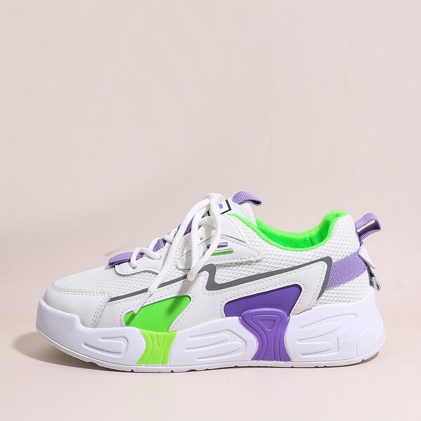 

Lace-up Front Colorblock Sneakers, Multicolor