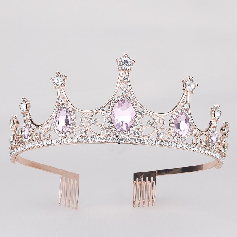 

Rhinestone Decor Crown Hair Accessory, Pink