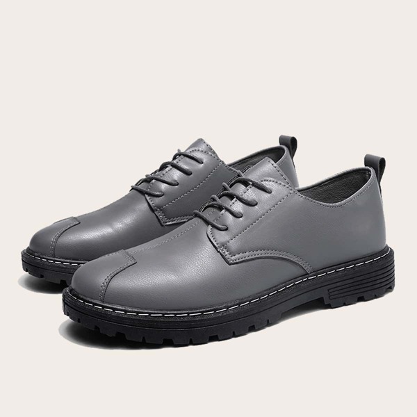 

Men Lace-up Front Dress Shoes, Grey