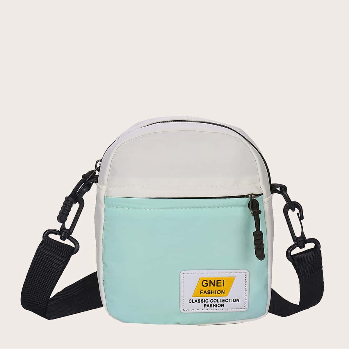 

Letter Patch Crossbody Bag, Green