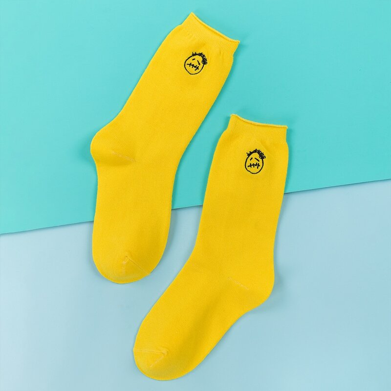 

Cartoon Graphic Socks, Yellow
