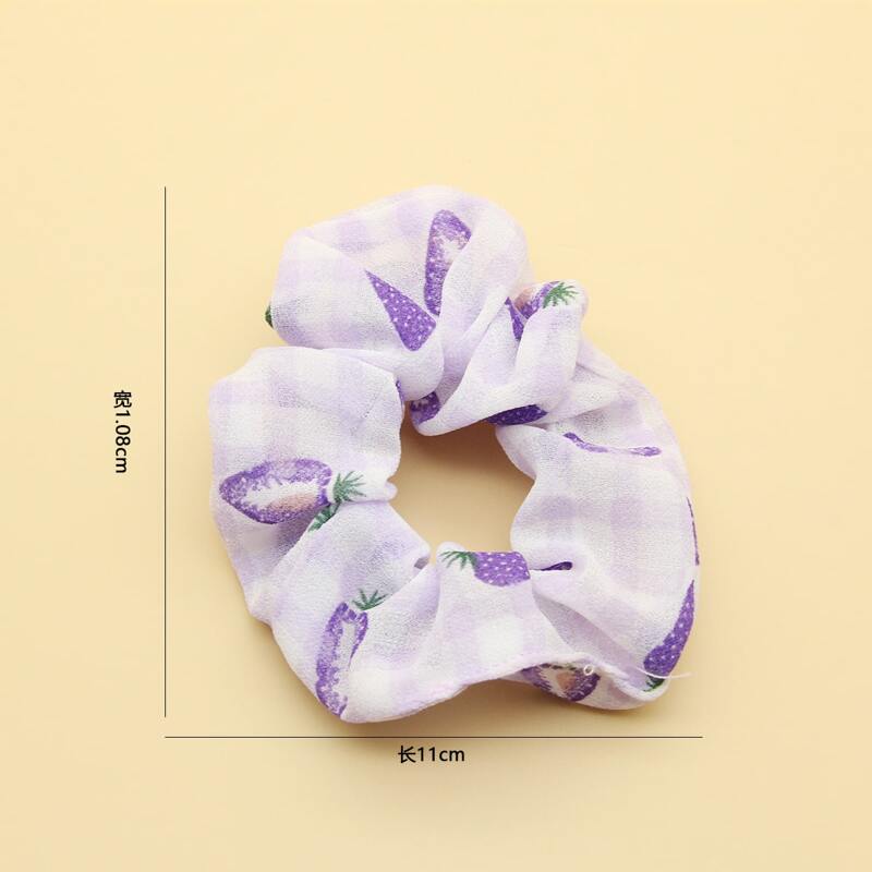 

8pcs Fruit Scrunchie, Multicolor
