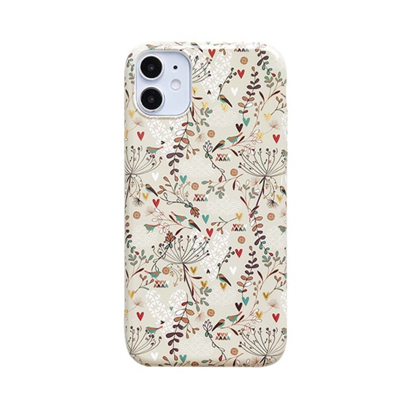 

1pc Leaf Print iPhone Case, Multicolor