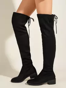 Minimalist Point Toe Court Pumps, - Black - View 4