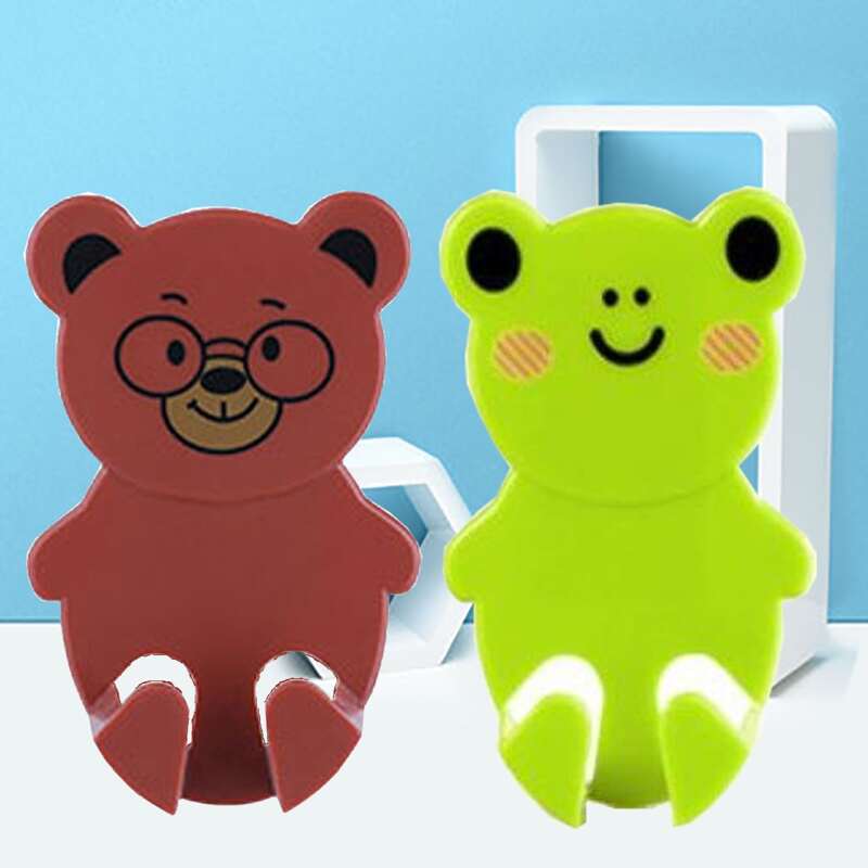 

1pc Cartoon Wall-mounted Plug Storage Rack, Multicolor