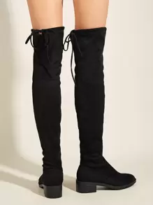 Minimalist Point Toe Court Pumps, - Black - View 5