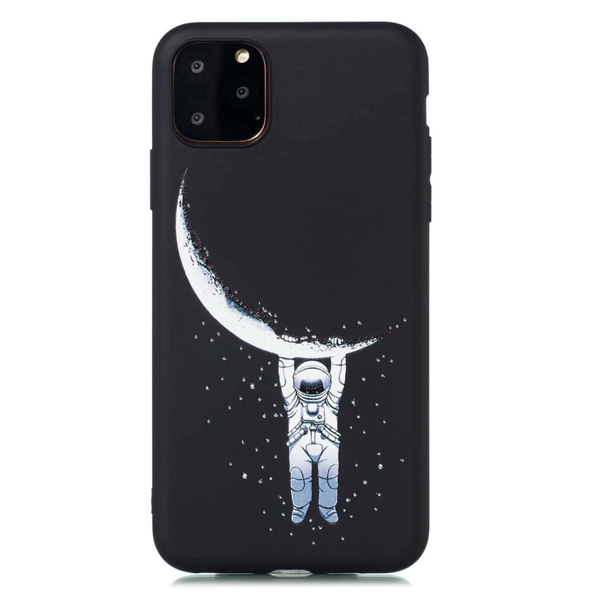 

Astronaut & Moon iPhone Case, Black