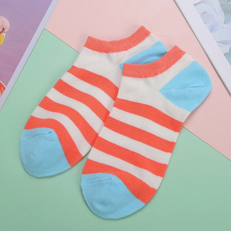 

5pairs Striped Socks, Multicolor