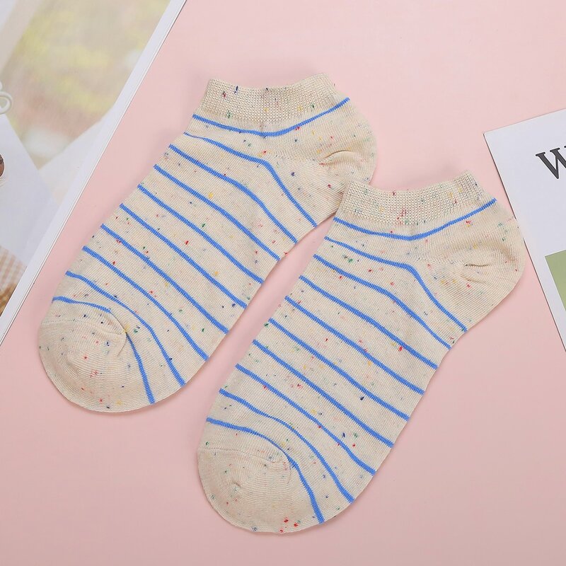 

5pairs Striped Socks, Multicolor