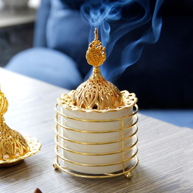 

Incense Burner With Lid, Gold