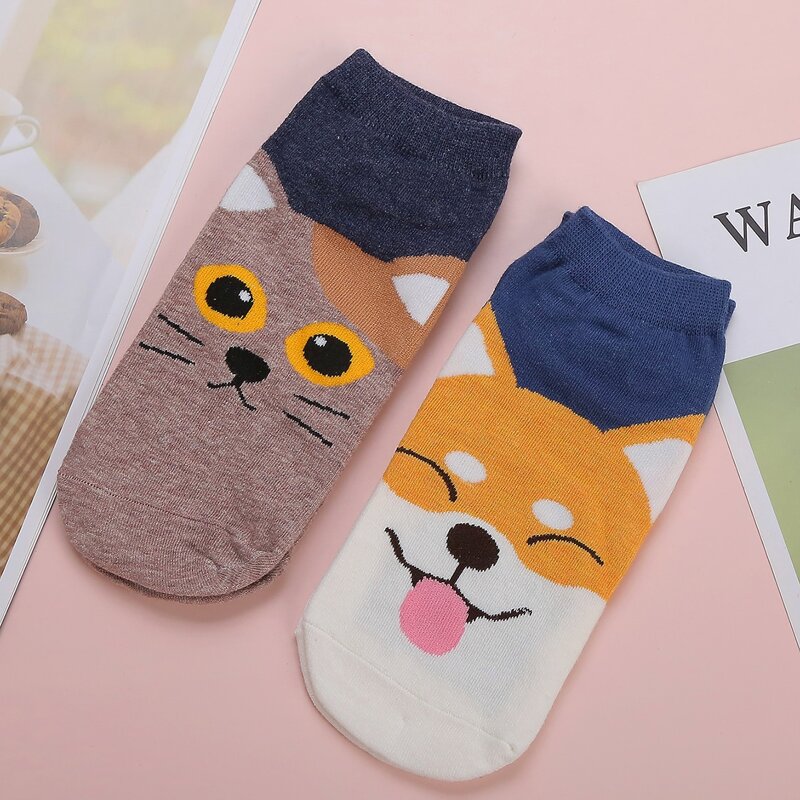 

2pairs Cartoon Socks, Multicolor