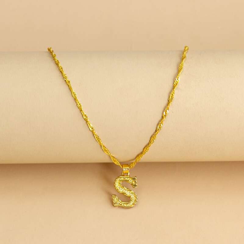 

Letter Pendant Necklace, Gold