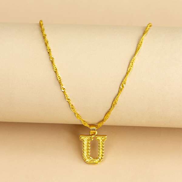 

Letter Pendant Necklace, Gold